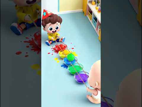 Neo chơi bóng sắc màu qua cầu #babybus #youtubecartoon #yesneo #shorts #youtubeshorts