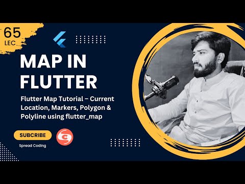 65- Flutter Map Tutorial – Current Location, Markers, Polygon & Polyline using flutter_map