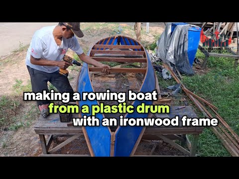 PROSES PEMBUATAN SAMPAN DRUM PLASTIK‼️ RANGKA KAYU BESI/ULIN‼️ Pesanan Bang Umar (Karantika)