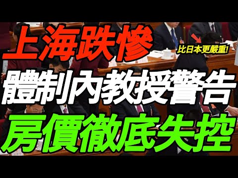 上海跌惨！体制内教授警告，房价彻底失控！比日本更严重！