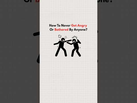 Stop Getting Angry or Bothered by Anyone (Psychology Hack) 🛑 #shorts