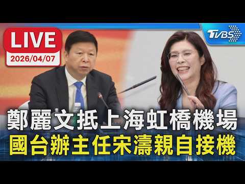 【LIVE】鄭麗文抵上海虹橋機場 國台辦主任宋濤親自接機