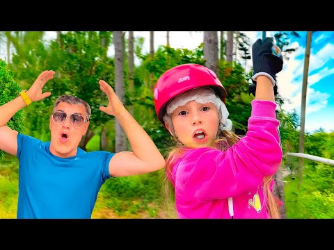 Nastya's most enjoyable trip with mom and dad