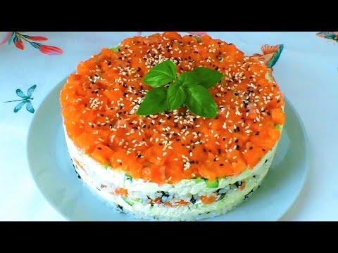 Суши Торт Филадельфия, вкусный как настоящие роллы! Супер  вкусная закуска для праздничного стола!