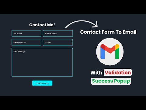 How to Make Working Contact Form using Javascript | Receive Form Data on Email