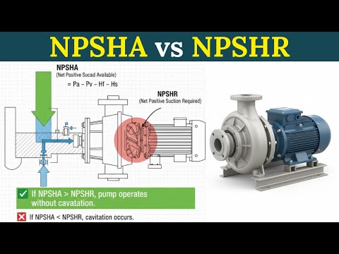 Difference between NPSHa and NPSHr | Centrifugal Pump