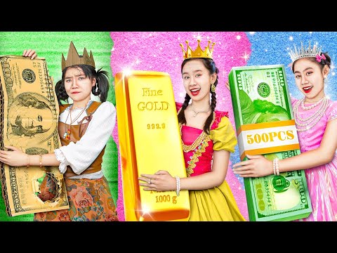 Poor Vs Rich Vs Giga Rich Princess At The Ball! Who Will Marry The Prince?