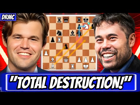 "Fischer Level Strong!" || Magnus Carlsen IS A LUNATIC, Sacrifices EVERYTHING & Obliterates Hikaru!