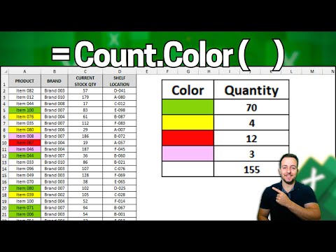 How to Count Cell Colors in Excel with a Formula | Count Colored Cells | 2 Methods
