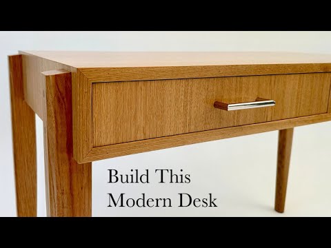 How to Build this Modern Desk / Wood Veneer Basics
