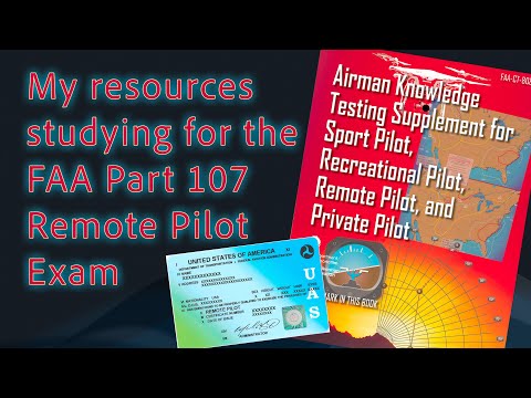 Study Resources for the PART 107 exam