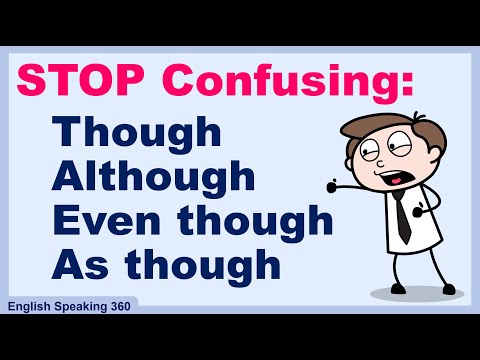 Stop Confusing THOUGH / ALTHOUGH / EVEN THOUGH / AS THOUGH.  Easy English Grammar Explanation + QUIZ