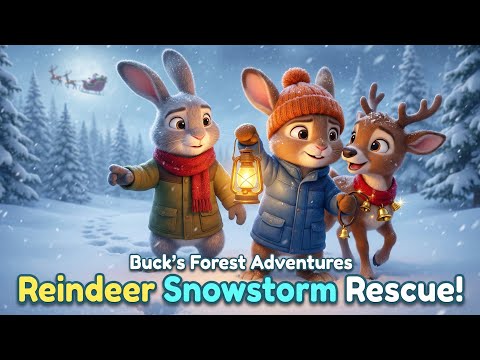 Buck’s Forest Adventures – Barnaby’s Reindeer Snowstorm Rescue! ❄️🦌 Safe Winter Story for Kids