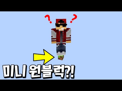 미니블럭 단 한개만 있는 마크 스카이블럭 깨기 도전?!