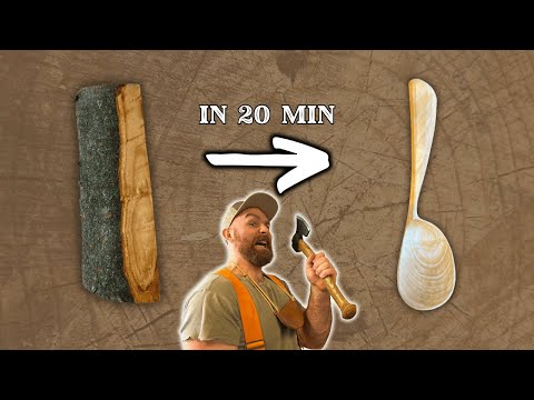 Spooncarving-Challenge - Can He Carve A Whole Spoon in 20 Minutes?