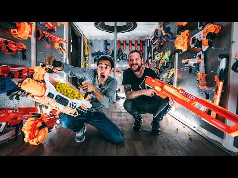 NERF WAR INSIDE WORLDS LARGEST $45,000.00 FORTRESS with Zach King!