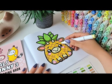 ASMR for Sleep😴 Color With Me using Ohuhu markers🖍