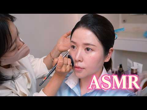 ASMR|Korean Flight Attendant Makeup & Hair✈️No Talking, Real Sound
