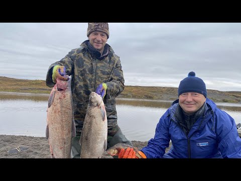 FISHING IN THE TUNDRA BEYOND THE ARCTIC CIRCLE