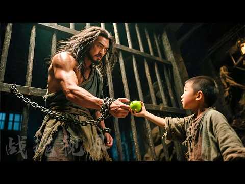 A dying prisoner saved by a 7-year-old kid reveals supreme skills, instantly kills 10 masters!