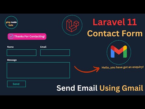 🤯Laravel 11  Contact Form |How to Send Email in Laravel using Gmail |Laravel Contact Form send Email