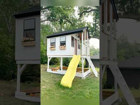 Playhouse DIY Timelapse #diy #treehouse #outdoorliving