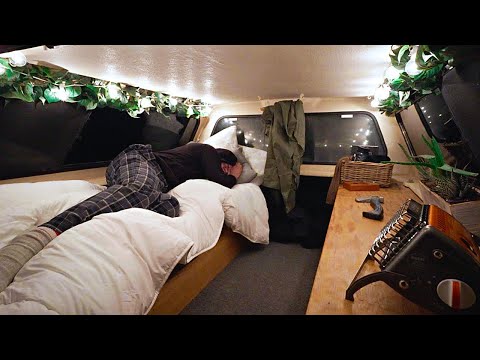 3 Days Solo Truck Camping in Rainy Weather | Relaxing ASMR | Sounds of Nature and Camping