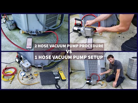 2 Hose Vacuum Pump Procedure VS 1 Hose Vacuum Pump Setup for HVAC!