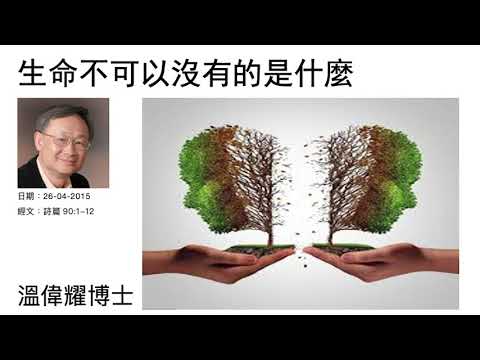 生命不可以沒有的是什麼   溫偉耀博士