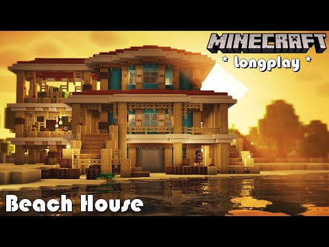 Minecraft Relaxing Longplay - New England Beach House (No Commentary) [1.21]