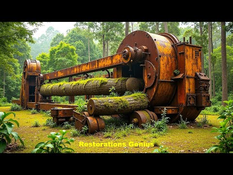 Genius Restoring a Giant Wood Saw Machine – Rusted, Broken, and Abandoned for Years
