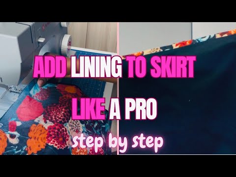 How to Add Lining to a Skirt | Easy Sewing Tutorial for Beginners