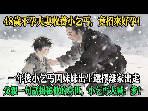 48歲不孕夫妻收養小乞丐,竟招來好運!一年後小乞丐因妹妹出生選擇離家出走,父親一句話揭秘他的身世,小乞丐大喊:爹!#民间故事 #故事頻道 #听书 #民間故事 #有聲書 #說書 #睡前故事 #情感