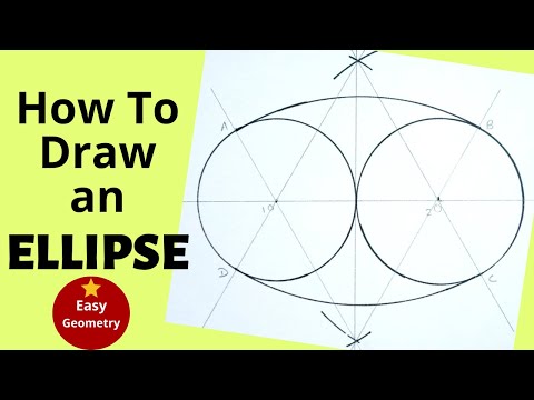 How to draw Ellipse with Compass | Easy Geometry