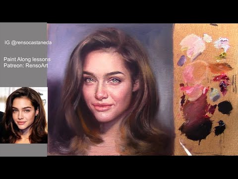 Learn how to paint a portrait in one session - oil painting tutorial/ Brooke shields