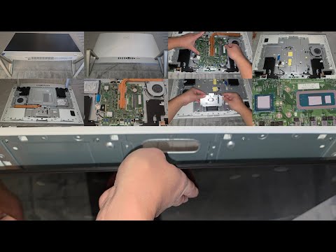DELL Inspiron 24 5410 All-in-One Disassembly RAM SSD Hard Drive Upgrade Battery LCD Screen Repair