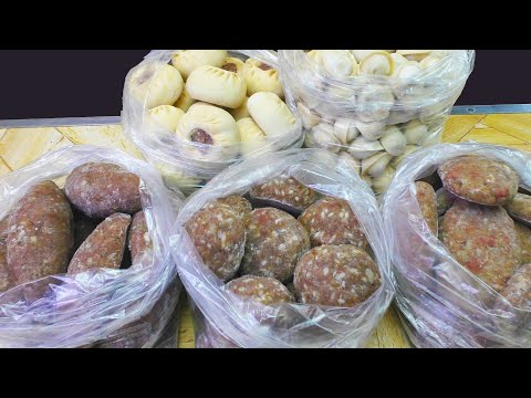 How to make 10 kg of semi-finished products from 5 kg of meat. Preparing food for a month in adva...