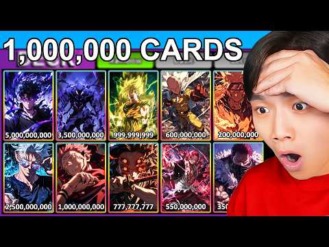 Opening 1,000,000 Packs for IMPOSSIBLE Anime Cards in Roblox