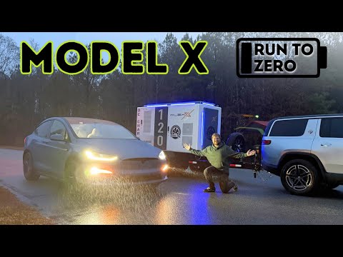 Driving Tesla Model X Until It Runs Out Of Charge! Tesla Put So Much Juice Below 0%