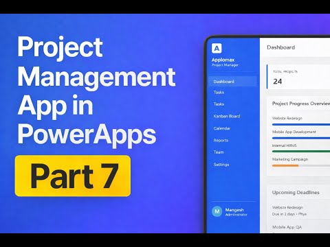Part 7: Project Management App Build Team Management & Role Assignment in Power Apps