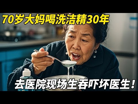 现场看呆！70 岁大妈生吞洗洁精，竟为了 “吃肉”？这习惯她坚持了 30 年，医生都懵了！【悦贝电影】