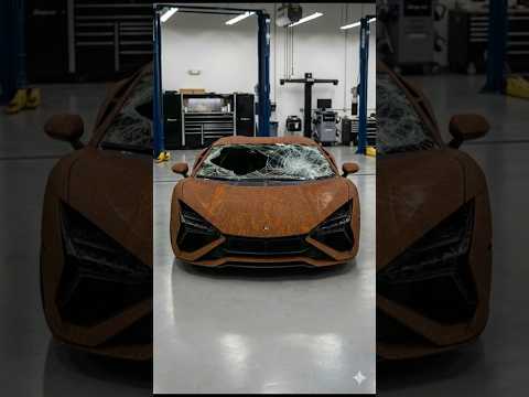 This Rusted Lamborghini Revuelto Was Reborn in 40 Seconds #carrestoration #lamborghini #revuelto