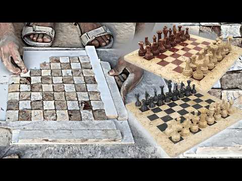 How ONYX Stone Chessboards & Pieces Are Made | Crafting a Luxury ONYX Stone Chess Set