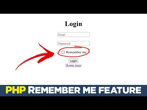 Remember me feature on login page using PHP | Source code included | Quick programming tutorial