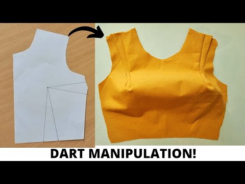 DART MANIPULATION | How to Manipulate Dart to the Shoulder | Pattern Drafting