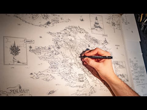 Drawing Not Another D&amp;D Podcast's "Map of Bahumia"