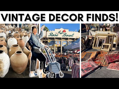 THRIFT WITH ME AT THE ROSE BOWL FLEA MARKET! || SOURCING VINTAGE DECOR || HOME DECORATING IDEAS