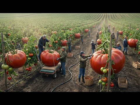 The World’s Largest Tomato Farm – The Process of Growing Tomatoes from Seedling to Harvest