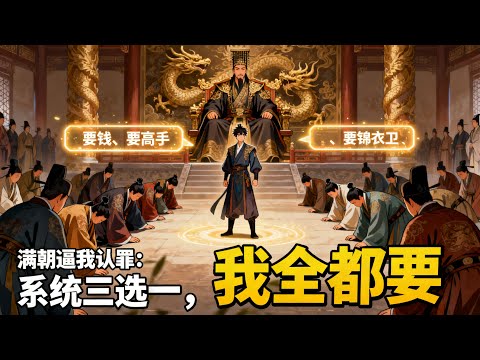 《滿朝逼我認罪：系統三選一，我全都要》滿朝文武跪求嚴懲六皇子，乾帝冷笑削爵發配，我激活抉擇系統：要錢、要高手、要錦衣衛？成年人不做選擇！#历史#玄幻#小说
