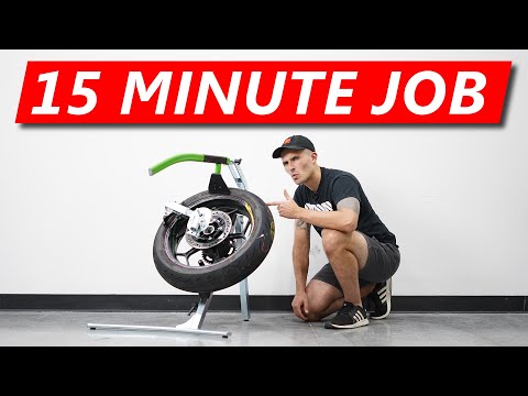 How to Change a Motorcycle Tire BY YOURSELF! (Easiest Method)